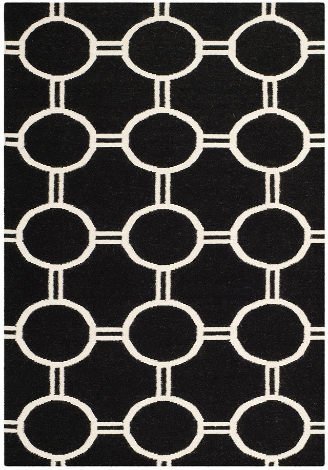 Safavieh Dhurries Dhu636A Black / Ivory Rugs - Safavieh - dhu636a - 24