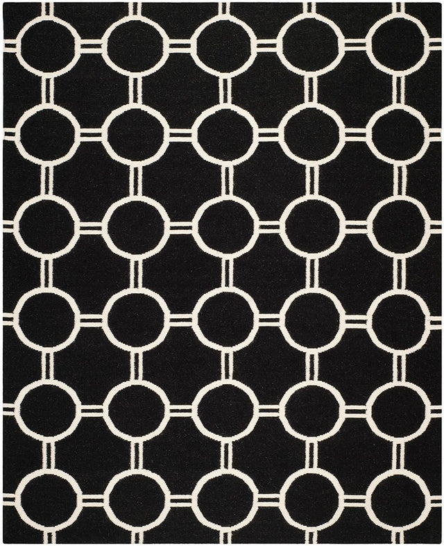 Safavieh Dhurries Dhu636A Black / Ivory Rugs - Safavieh - dhu636a - 6r