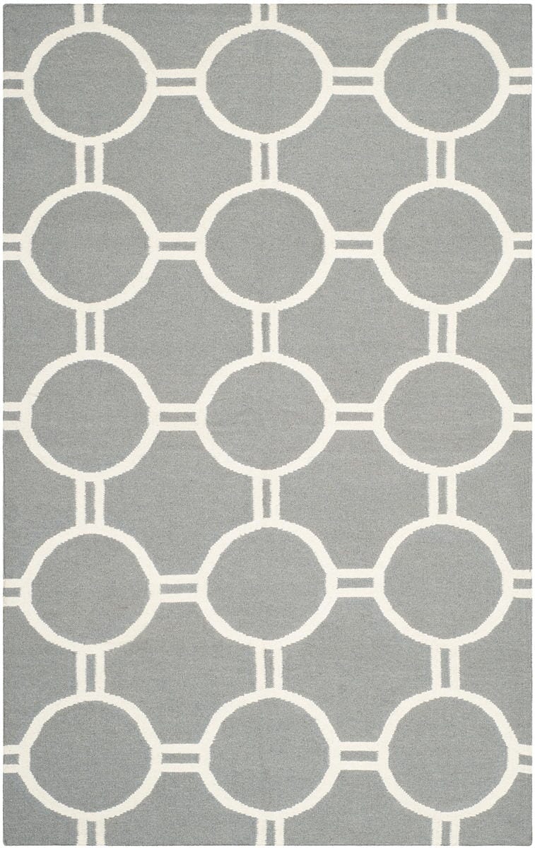 Safavieh Dhurries Dhu636B Grey / Ivory Rugs - Safavieh - dhu636b - 3