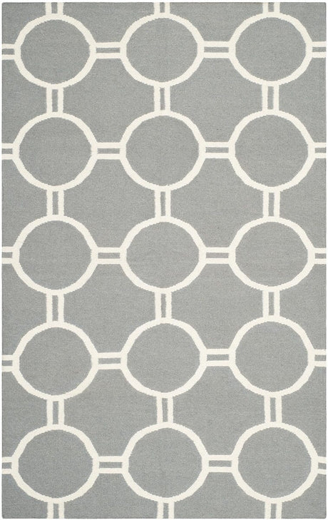 Safavieh Dhurries Dhu636B Grey / Ivory Rugs - Safavieh - dhu636b - 3