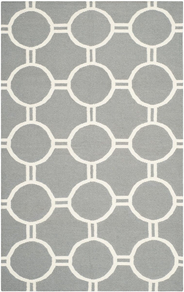 Safavieh Dhurries Dhu636B Grey / Ivory Rugs - Safavieh - dhu636b - 3