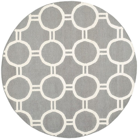 Safavieh Dhurries Dhu636B Grey / Ivory Rugs - Safavieh - dhu636b - 6r