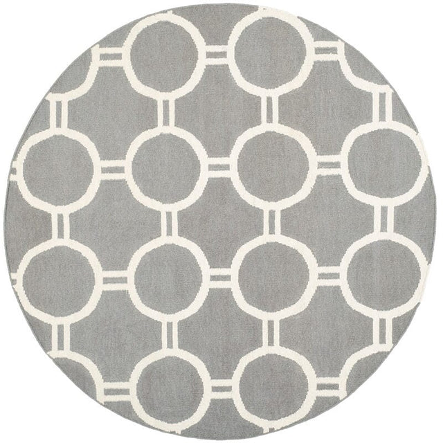 Safavieh Dhurries Dhu636B Grey / Ivory Rugs - Safavieh - dhu636b - 6r