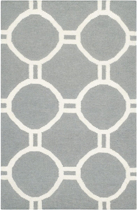 Safavieh Dhurries Dhu636B Grey / Ivory Rugs - Safavieh - dhu636b - 6r