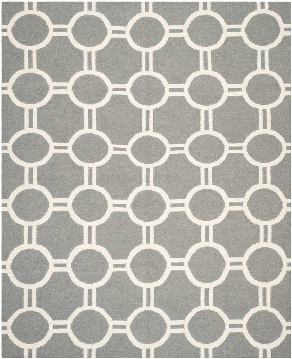 Safavieh Dhurries Dhu636B Grey / Ivory Rugs - Safavieh - dhu636b - 6r