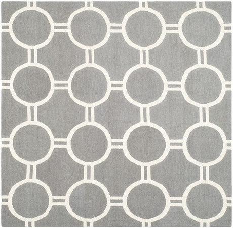 Safavieh Dhurries Dhu636B Grey / Ivory Rugs - Safavieh - dhu636b - 6sq