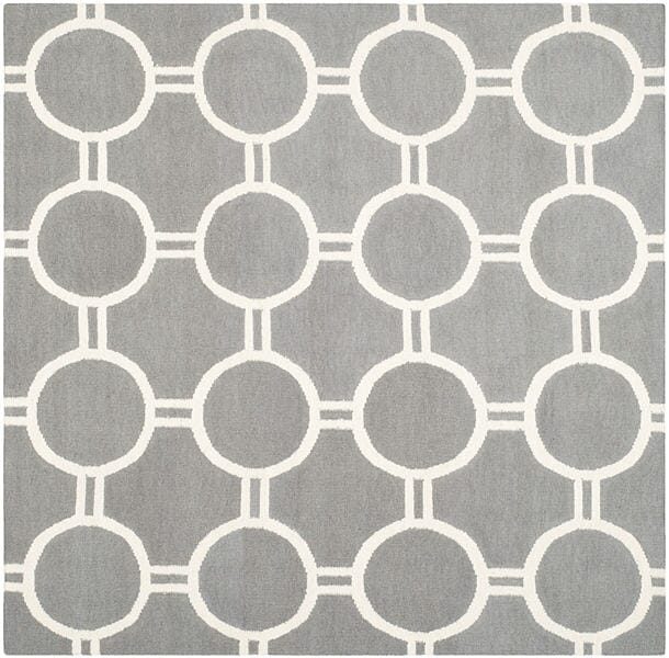 Safavieh Dhurries Dhu636B Grey / Ivory Rugs - Safavieh - dhu636b - 6sq
