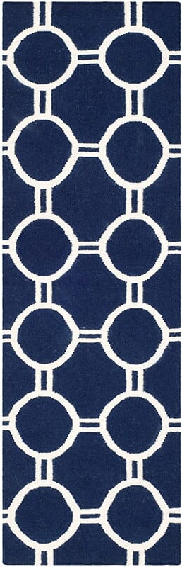 Safavieh Dhurries Dhu636D Navy / Ivory Rugs - Safavieh - dhu636d - 24