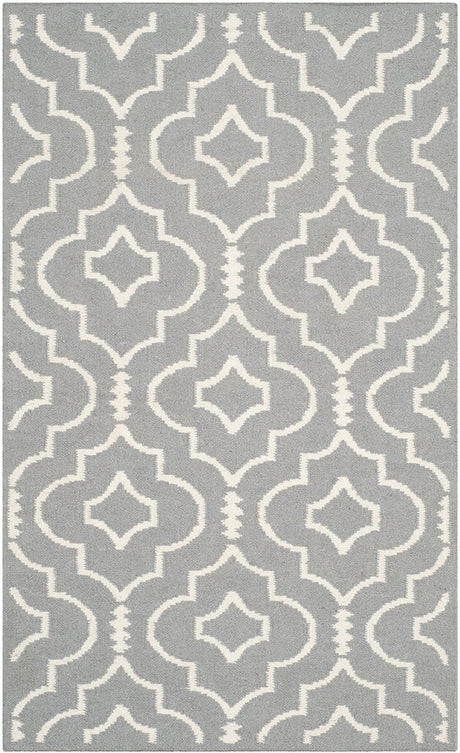 Safavieh Dhurries Dhu637B Grey / Ivory Rugs - Safavieh - dhu637b - 6r