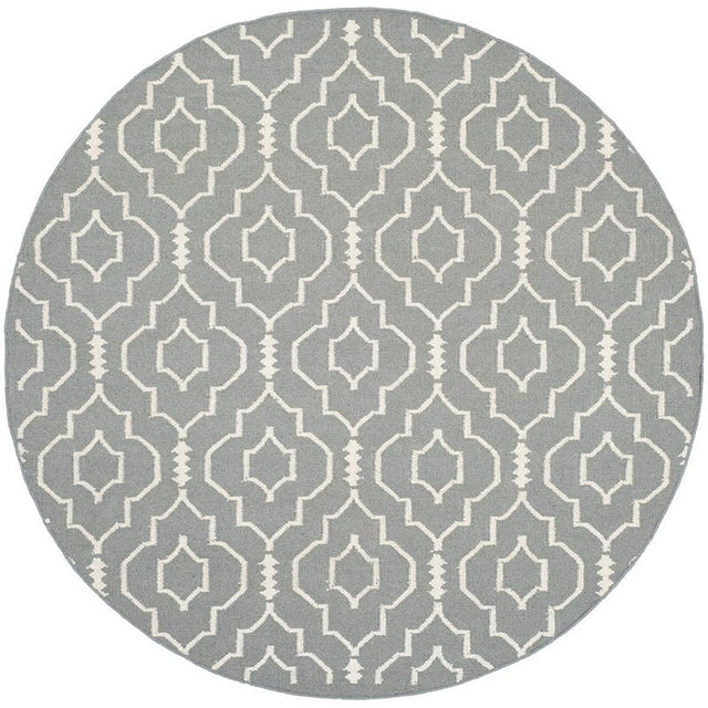 Safavieh Dhurries Dhu637B Grey / Ivory Rugs - Safavieh - dhu637b - 6r