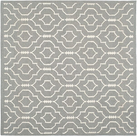 Safavieh Dhurries Dhu637B Grey / Ivory Rugs - Safavieh - dhu637b - 6sq
