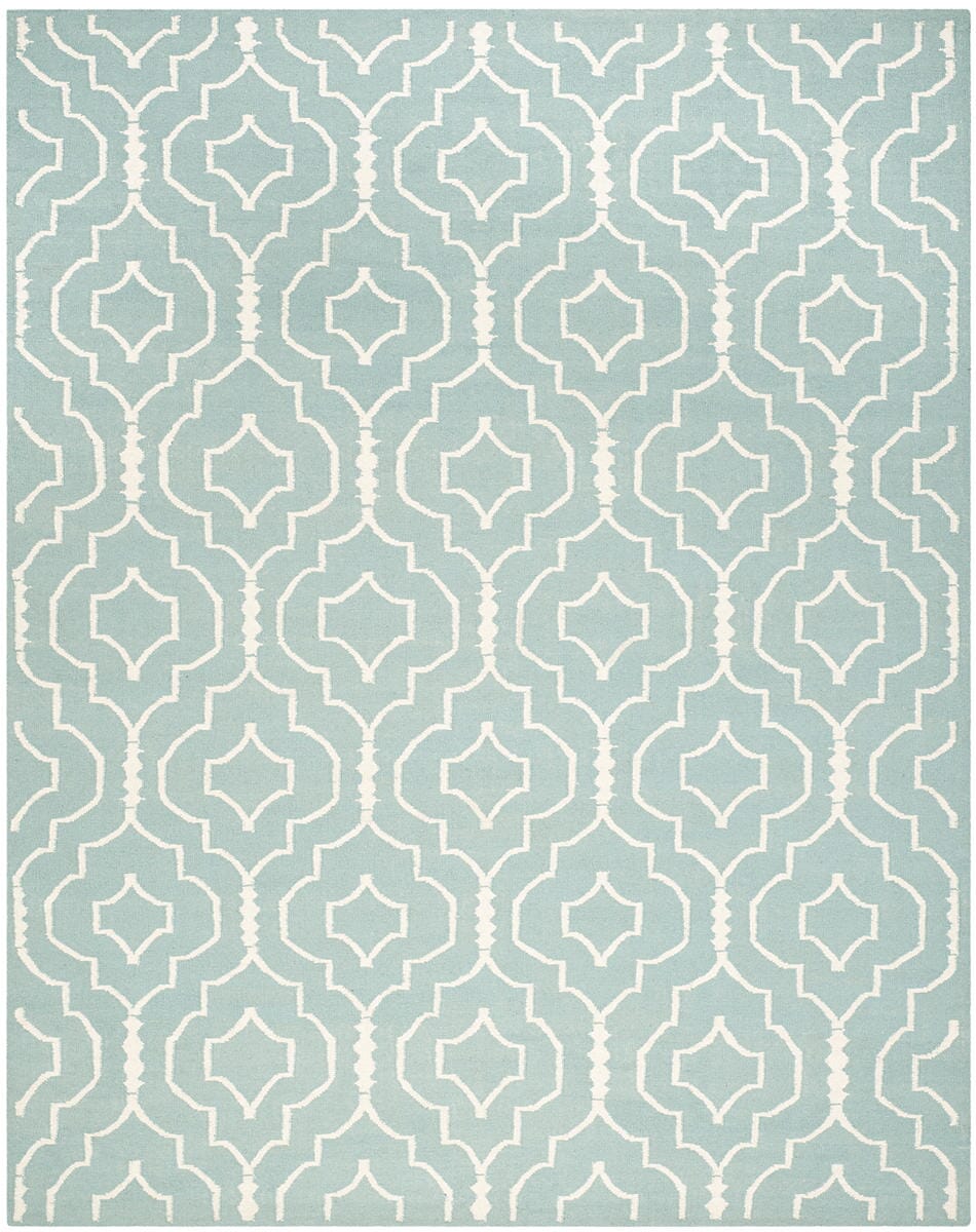Safavieh Dhurries Dhu637C Light Blue / Ivory Rugs - Safavieh - dhu637c - 24