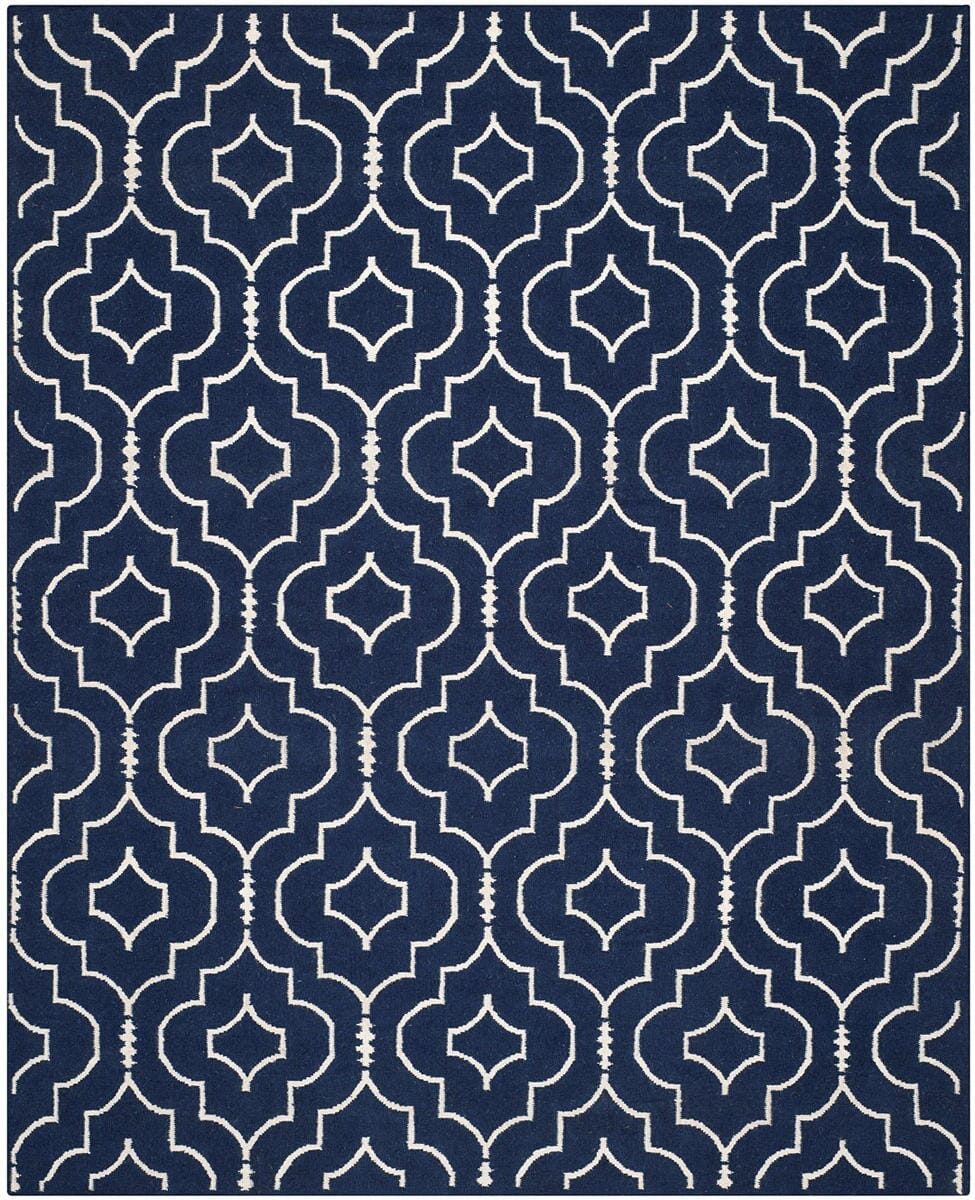 Safavieh Dhurries Dhu637D Navy / Ivory Rugs - Safavieh - dhu637d - 6r