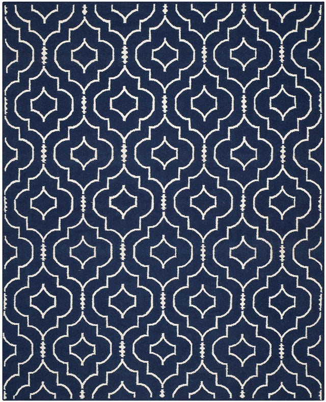 Safavieh Dhurries Dhu637D Navy / Ivory Rugs - Safavieh - dhu637d - 6r