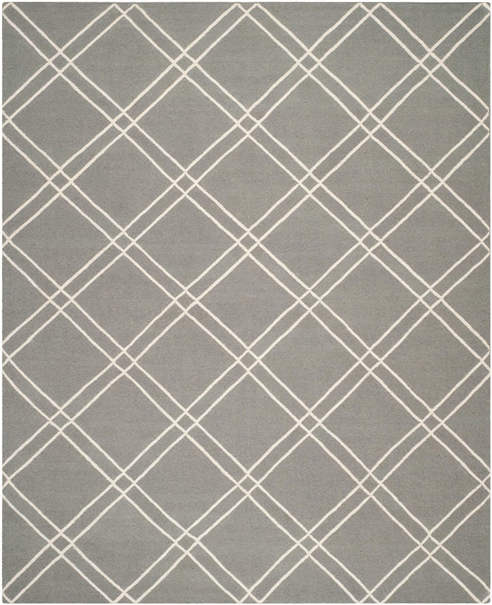 Safavieh Dhurries Dhu638B Grey / Ivory Rugs - Safavieh - dhu638b - 3