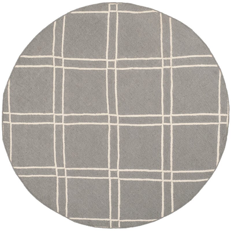 Safavieh Dhurries Dhu638B Grey / Ivory Rugs - Safavieh - dhu638b - 6r