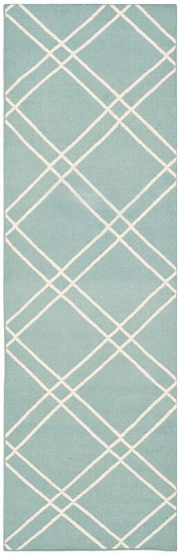 Safavieh Dhurries Dhu638C Light Blue / Ivory Rugs - Safavieh - dhu638c - 24