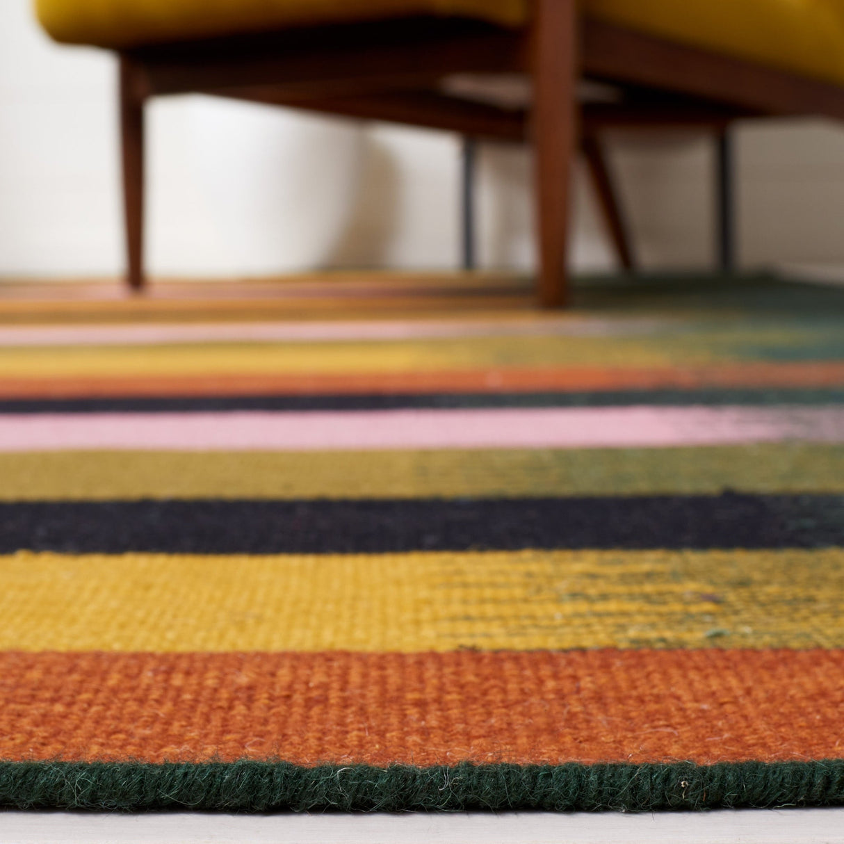 Safavieh Dhurries Dhu642Y Brown/Yellow Rug - Safavieh - dhu642y - 28