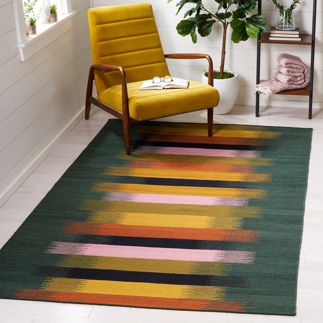 Safavieh Dhurries Dhu642Y Brown/Yellow Rug - Safavieh - dhu642y - 3