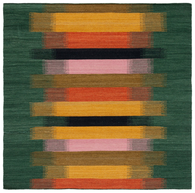 Safavieh Dhurries Dhu642Y Brown/Yellow Rug - Safavieh - dhu642y - 6sq