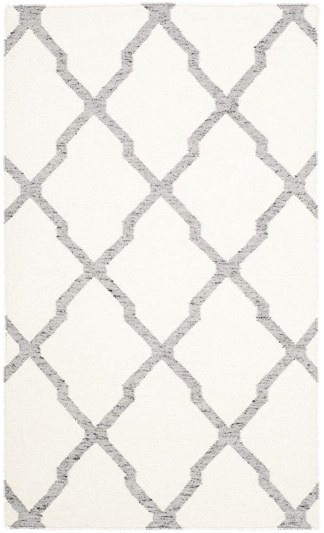 Safavieh Dhurries Dhu645A Ivory / Grey Rugs - Safavieh - dhu645a - 28