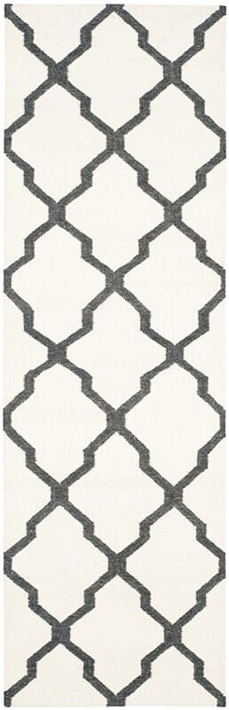 Safavieh Dhurries Dhu645B Ivory / Charcoal Rugs - Safavieh - dhu645b - 28