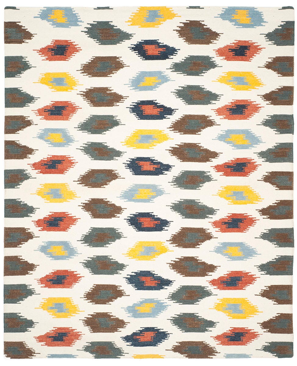 Safavieh Dhurries Dhu648A Ivory / Multi Rugs - Safavieh - dhu648a - 28