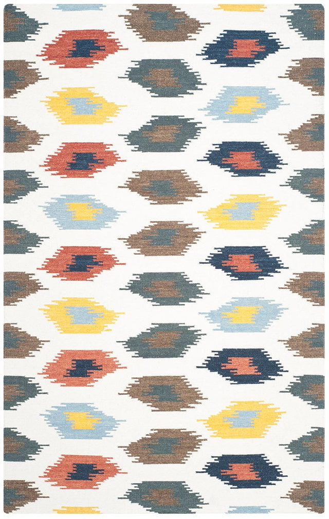 Safavieh Dhurries Dhu648A Ivory / Multi Rugs - Safavieh - dhu648a - 3