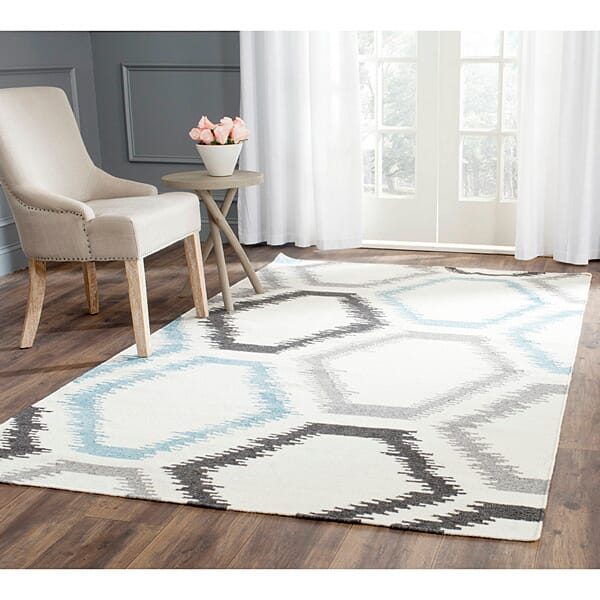 Safavieh Dhurries Dhu655A Ivory / Multi Rugs - Safavieh - dhu655a - 3