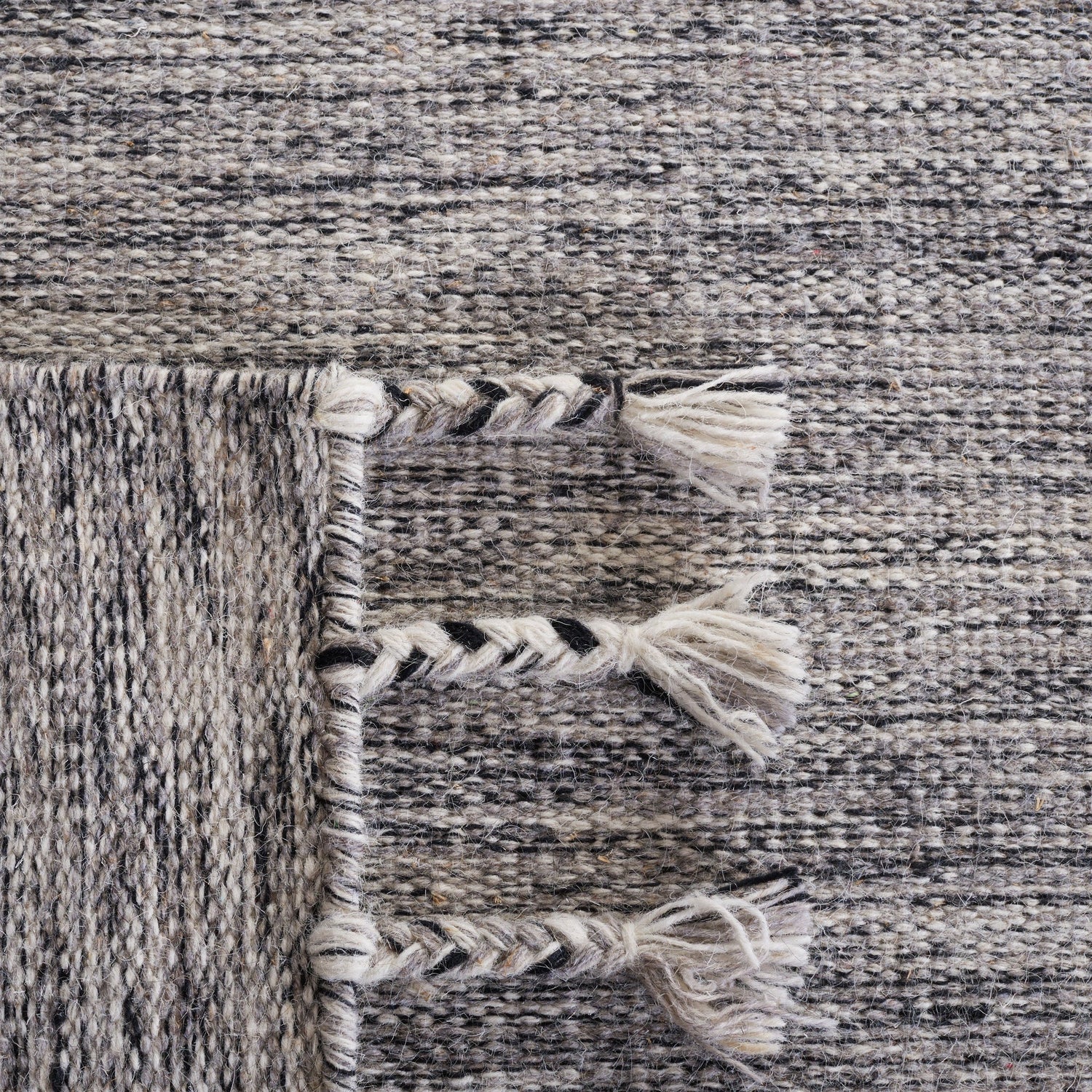 Safavieh Dhurries Dhu801H Dark Grey/Beige Rug - Safavieh - dhu801h - 3