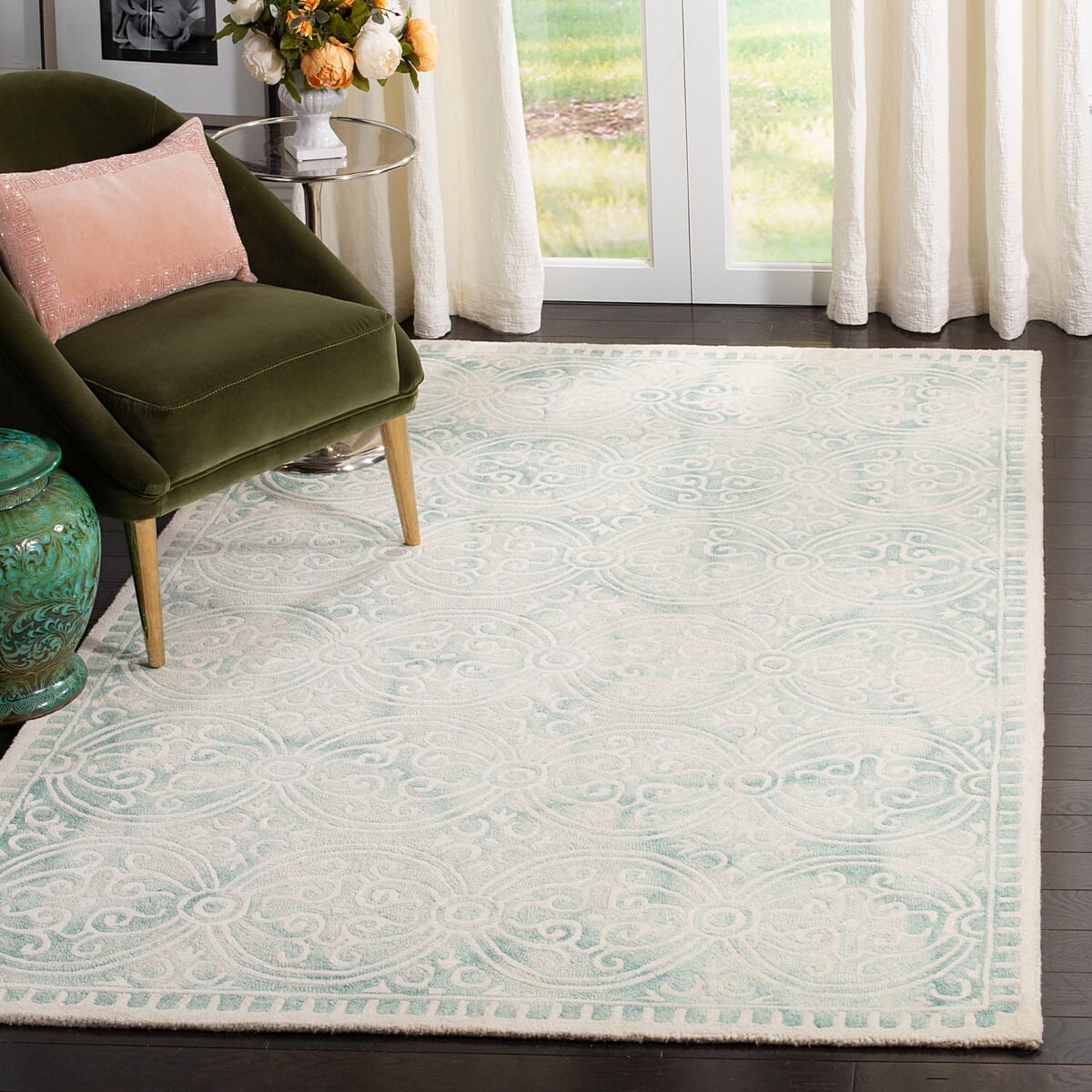 Safavieh Dip Dye Ddy211J Light Green / Ivory Rugs - Safavieh - ddy211j - 3
