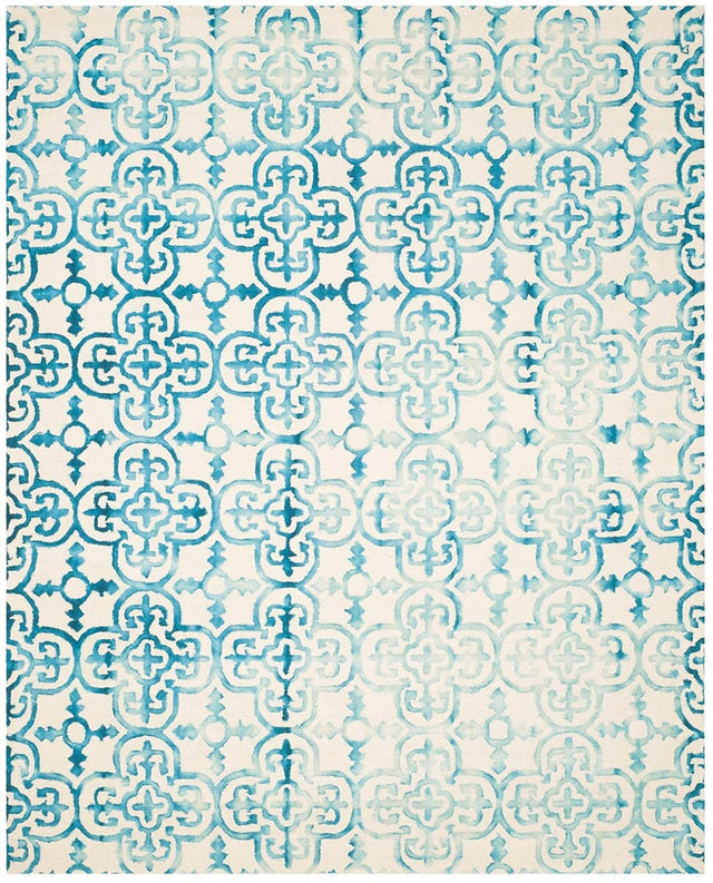Safavieh Dip Dye Ddy711H Ivory / Turquoise Rugs - Safavieh - ddy711h - 7r