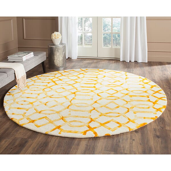 Safavieh Dip Dye Ddy712C Ivory / Gold Rugs - Safavieh - ddy712c - 7sq
