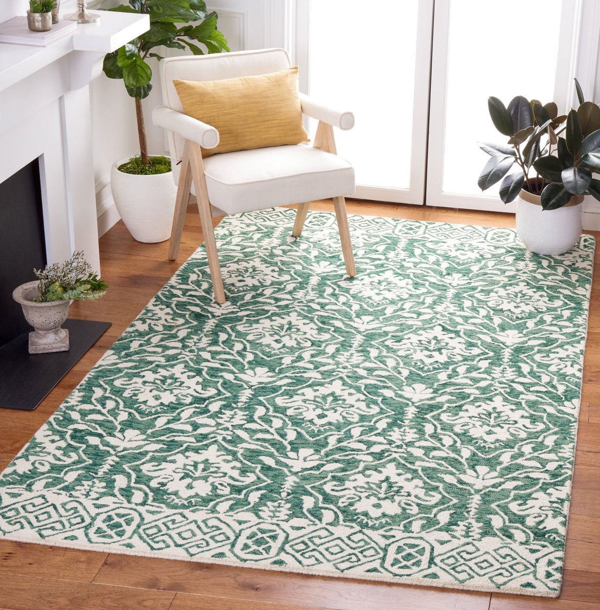 Safavieh Dip Dye Ddy901Y Dark Green/Ivory Rug - Safavieh - ddy901y - 3