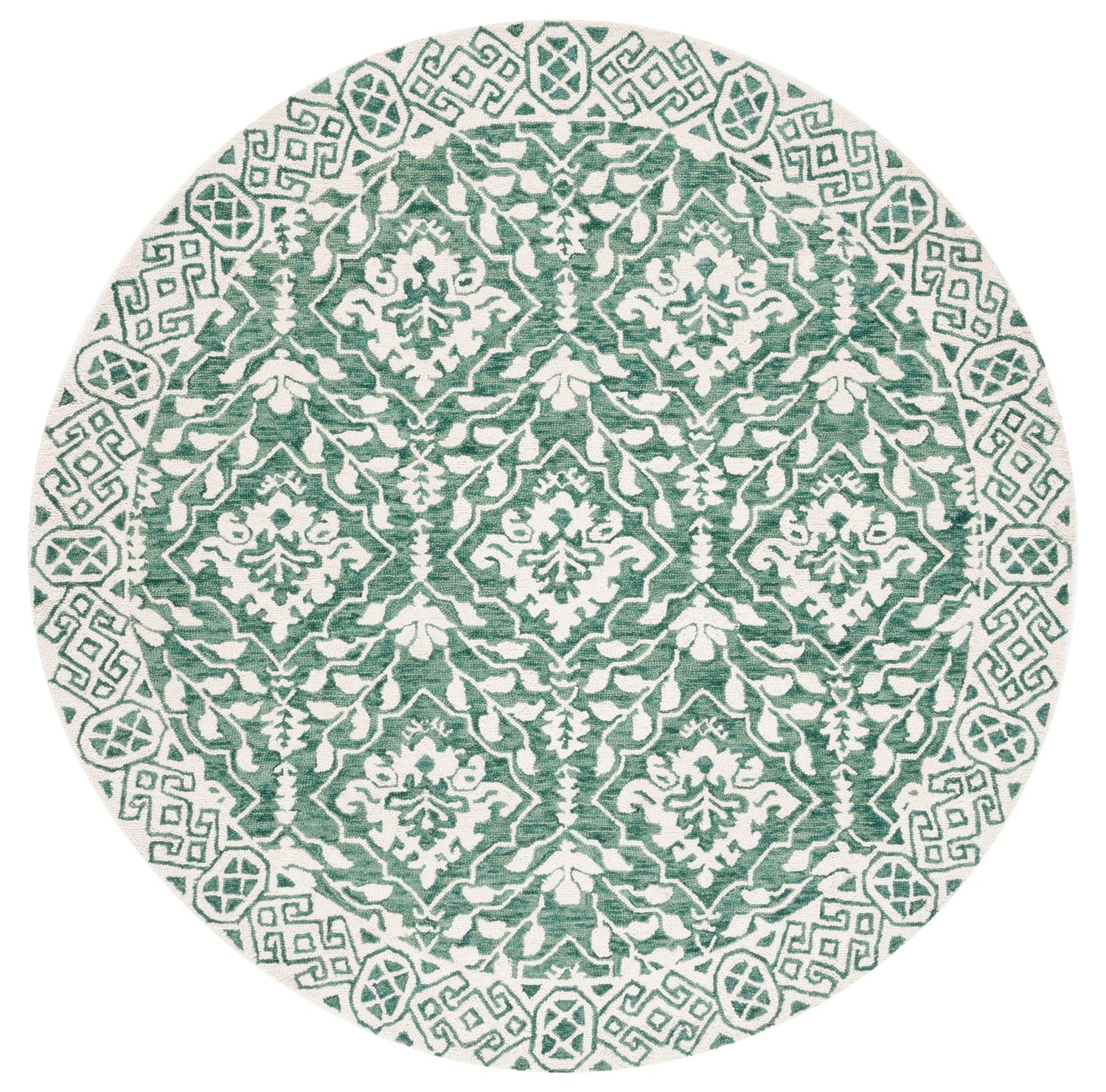 Safavieh Dip Dye Ddy901Y Dark Green/Ivory Rug - Safavieh - ddy901y - 7r
