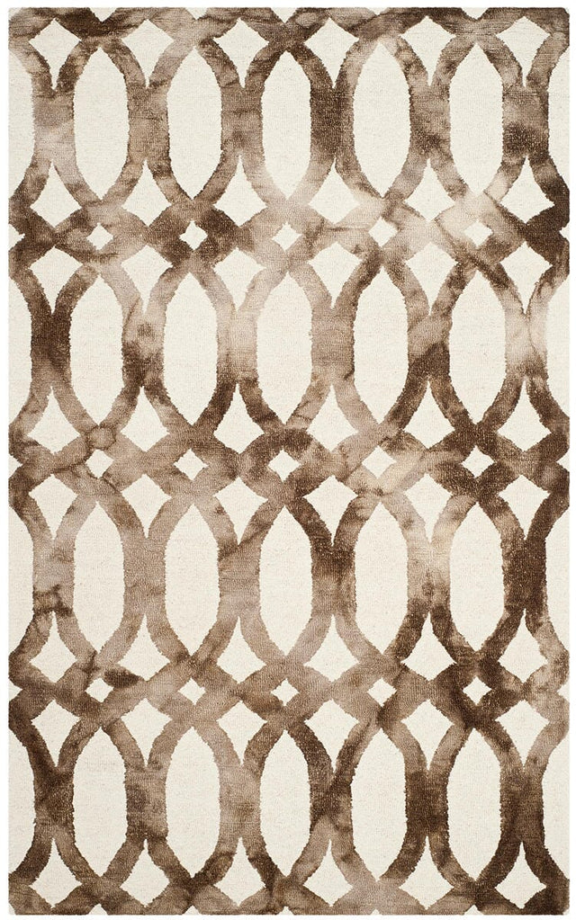 Safavieh Dip Dyed Ddy675E Ivory / Chocolate Rugs - Safavieh - ddy675e - 2