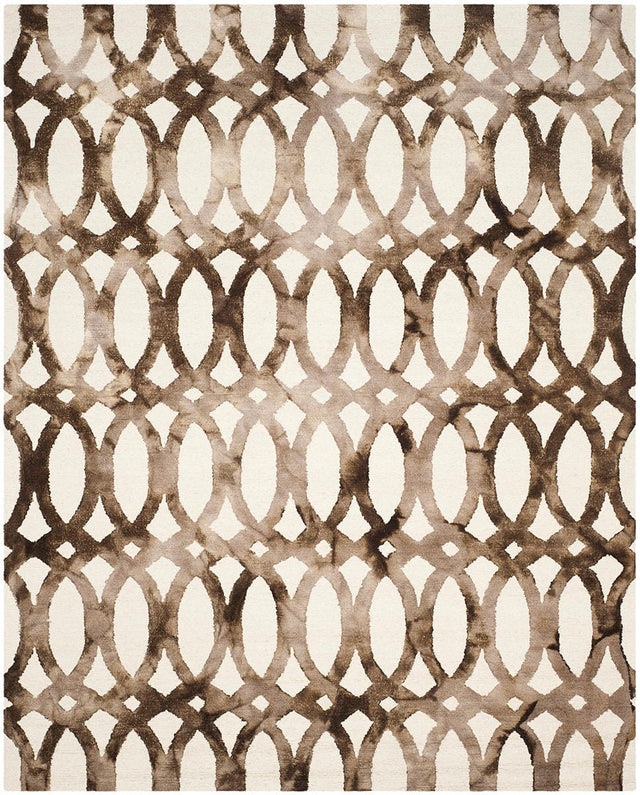 Safavieh Dip Dyed Ddy675E Ivory / Chocolate Rugs - Safavieh - ddy675e - 7r