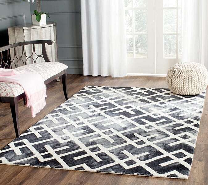 Safavieh Dip Dyed Ddy677J Graphite / Ivory Rugs - Safavieh - ddy677j - 2