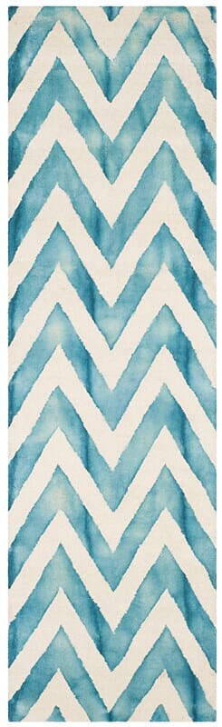Safavieh Dip Dyed Ddy715H Ivory / Turquoise Rugs - Safavieh - ddy715h - 26