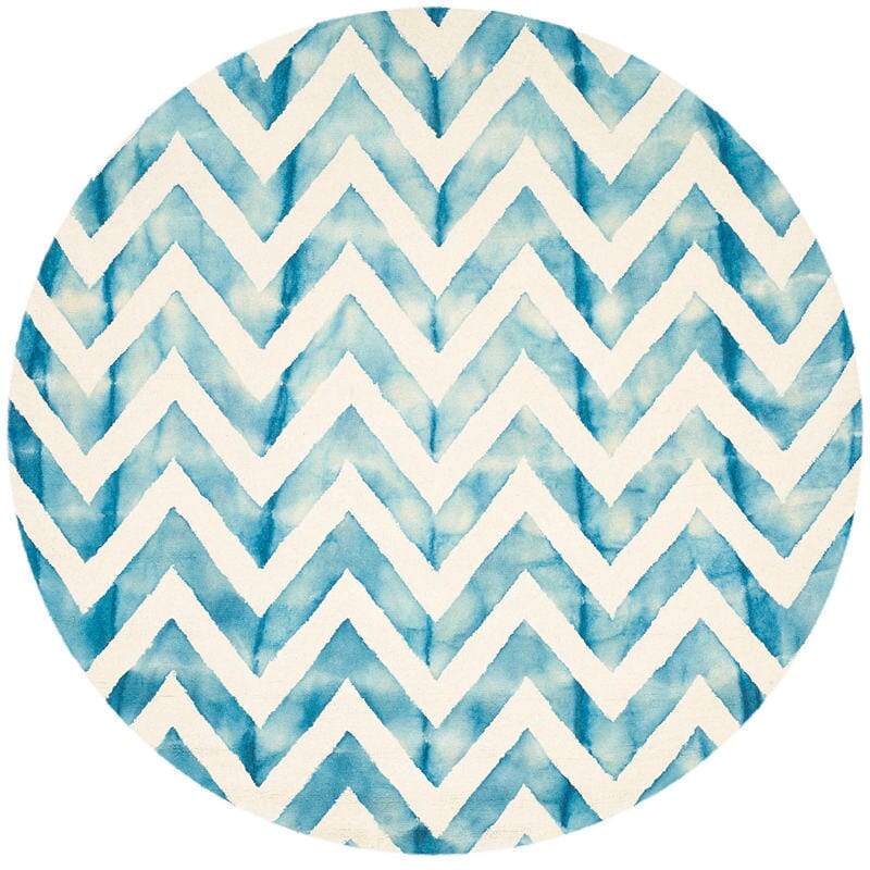 Safavieh Dip Dyed Ddy715H Ivory / Turquoise Rugs - Safavieh - ddy715h - 7r