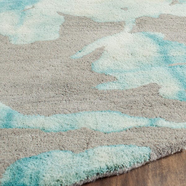 Safavieh Dip Dyed Ddy716L Grey / Turquoise Rugs - Safavieh - ddy716l - 2