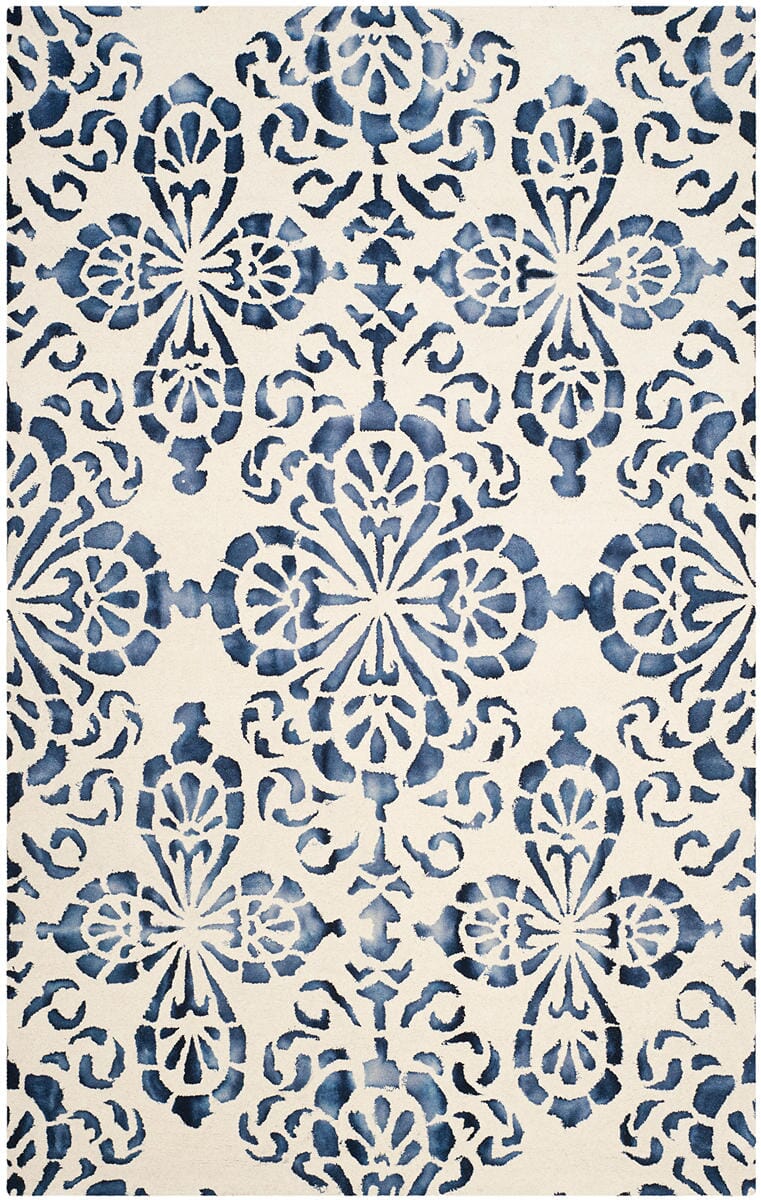 Safavieh Dip Dyed Ddy719P Ivory / Navy Rugs - Safavieh - ddy719p - 2