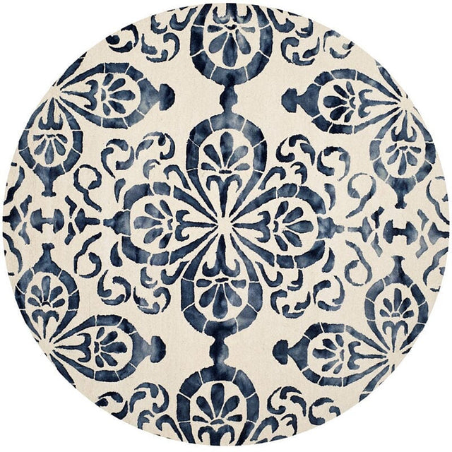 Safavieh Dip Dyed Ddy719P Ivory / Navy Rugs - Safavieh - ddy719p - 7r