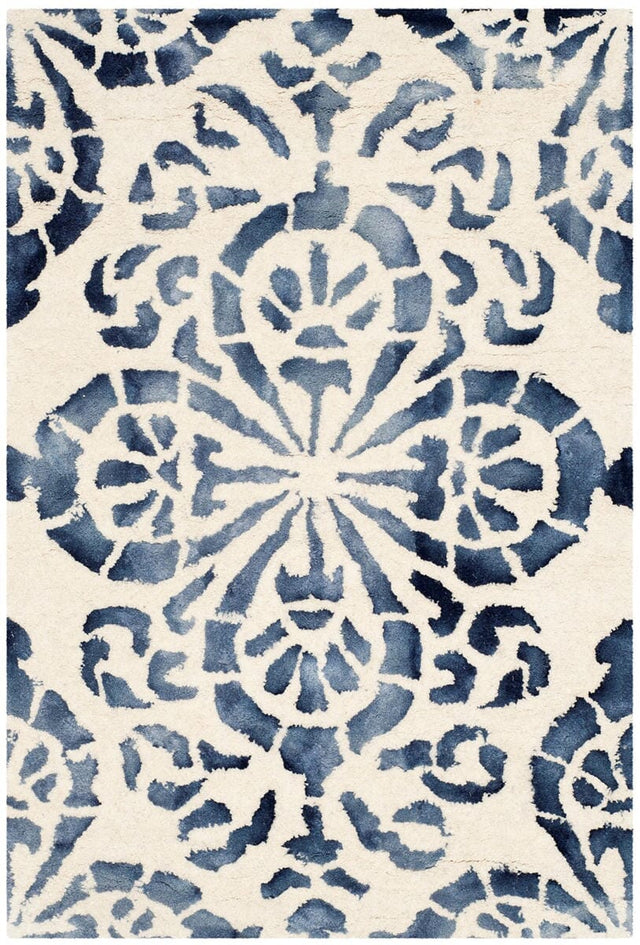 Safavieh Dip Dyed Ddy719P Ivory / Navy Rugs - Safavieh - ddy719p - 7r