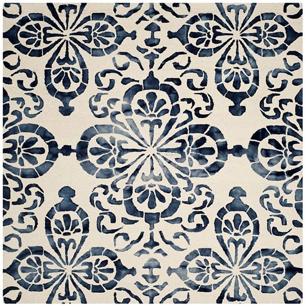 Safavieh Dip Dyed Ddy719P Ivory / Navy Rugs - Safavieh - ddy719p - 7sq