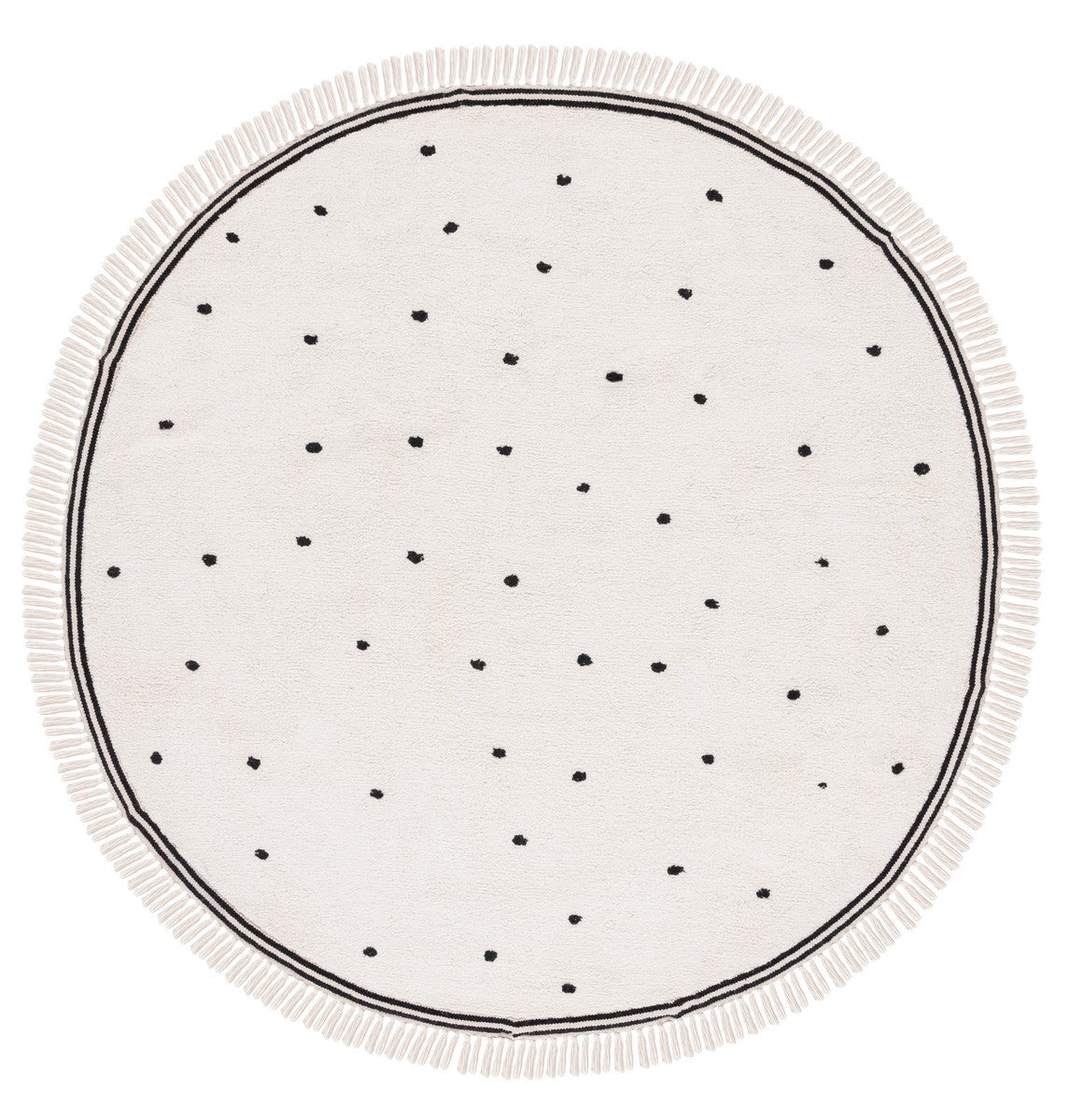 Safavieh Easy Care Ecr212Z Ivory/Black Rug - Safavieh - ecr212z - 6r