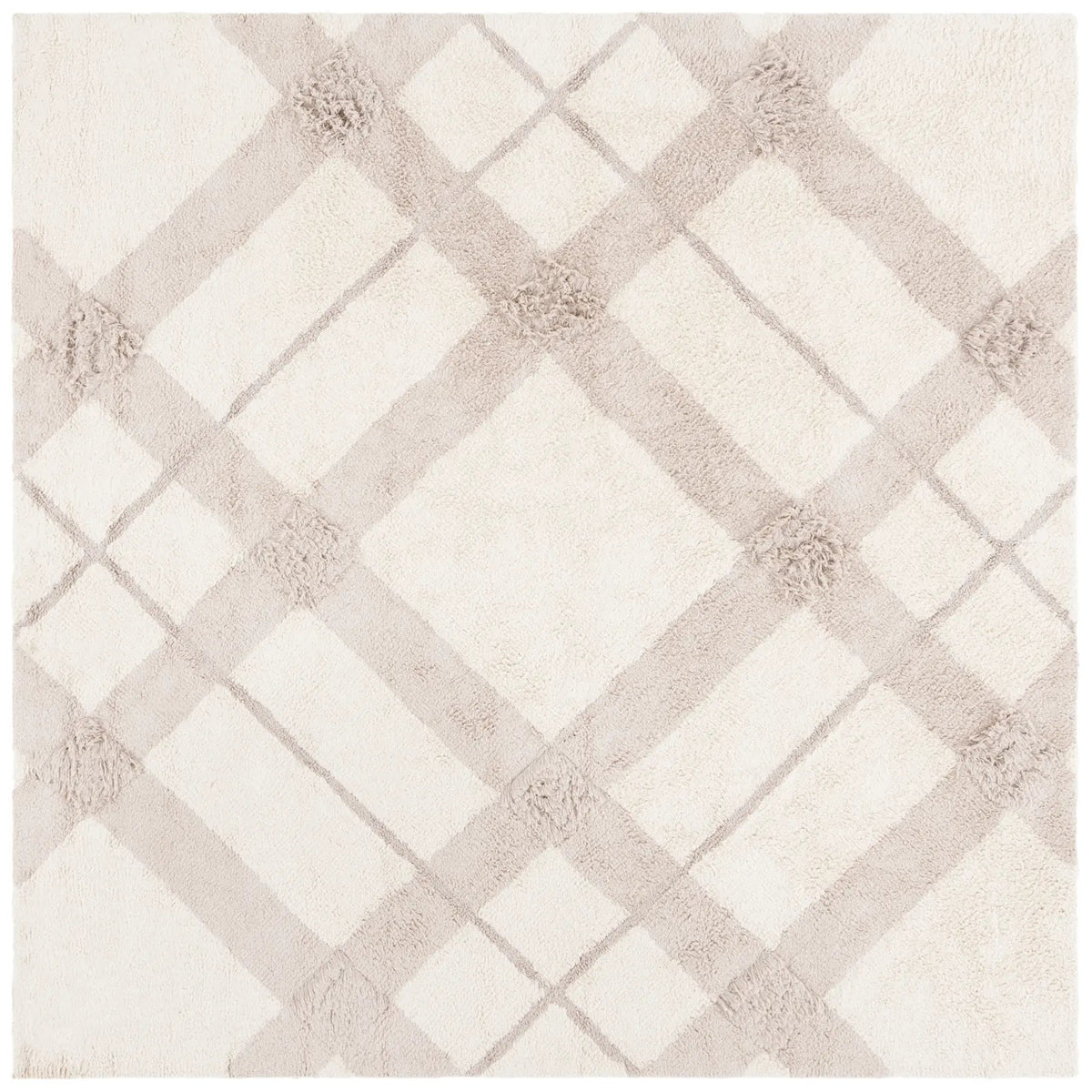 Safavieh Easy Care 6'-0" x 6'-0" Rug in Ivory / Beige
