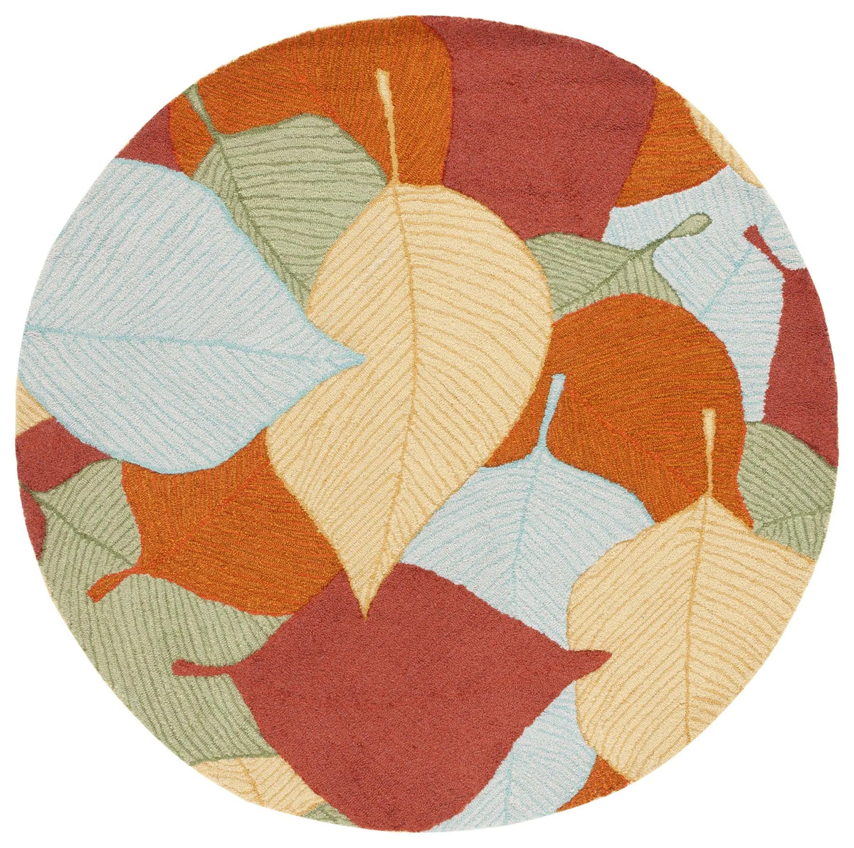 Safavieh Easy Care 6'-0" x 6'-0" Rug in Rust / Green