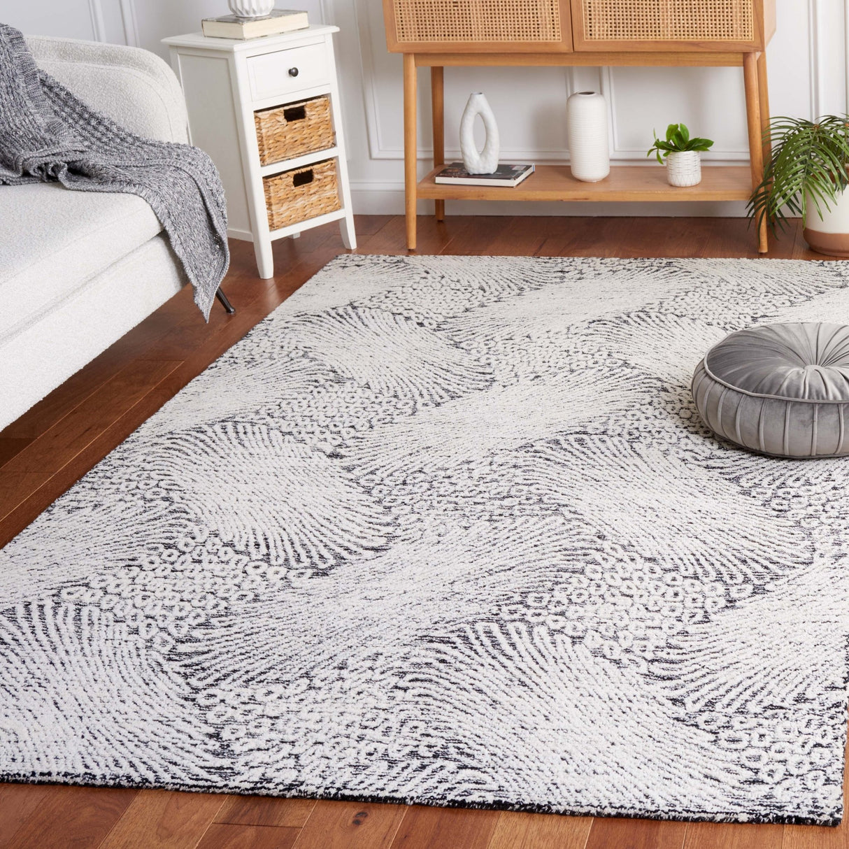 Safavieh Ebony Ebn105Z Black/Ivory Rug - Safavieh - ebn105z - 3