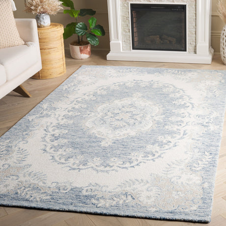 Safavieh Ebony Ebn121L Dark Blue/Ivory Rug - Safavieh - ebn121l - 3